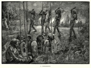 Ein Corroboree (Gravur) von English School