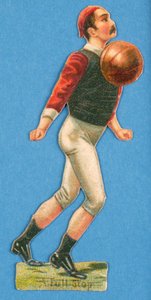 Ein Punkt, Ausschneidefigur eines Fußballspielers, 1880er-90er