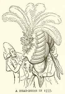 Eine Kopfbedeckung im Jahr 1777 von English School