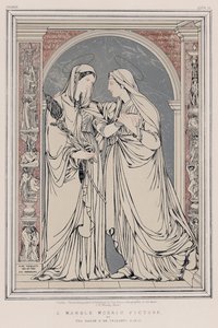 Ein Marmormosaikbild von Baron H. de Triqueti, Paris von English School