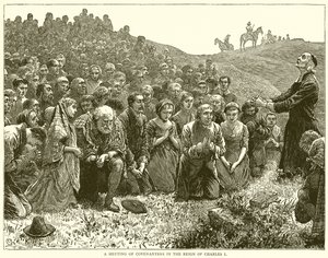 Ein Treffen der Covenanters während der Herrschaft von Karl I. von English School