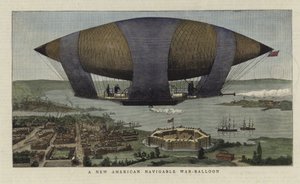 Ein neuer amerikanischer navigierbarer Kriegsballon von English School