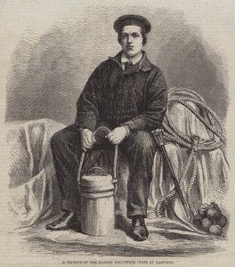 Ein Soldat des Marine-Freiwilligenkorps in Hastings (Gravur)