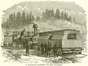 Eine Eisenbahnbatterie der Räuber von English School