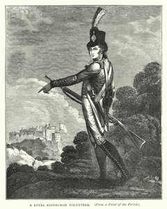 Ein Königlicher Edinburgh Freiwilliger (Gravur) von English School