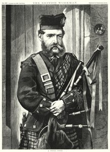 Ein königlicher Dudelsackspieler von English School
