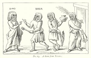 Eine Szene aus Terence (Gravur)