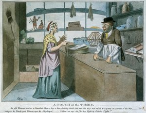 Ein Hauch der Zeit, Karikatur der französischen Blockade, März 1805 von English School