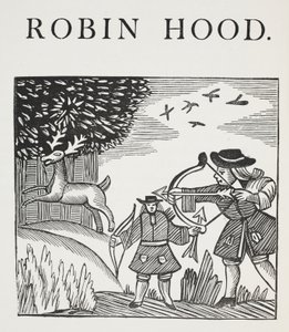 Eine wahre Geschichte von Robin Hood, Illustration aus Chap-books des achtzehnten Jahrhunderts von John Ashton, veröffentlicht 1882