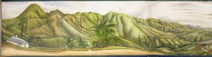 Ein Blick Richtung Kingston vom Militärsanatorium in Newcastle, Blue Mountains, Jamaika, 1855 von English School