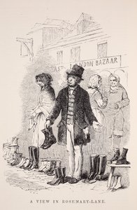 Ein Blick in Rosemary-Lane, Illustration aus London Labour and London Poor von Henry Mayhew, veröffentlicht 1862