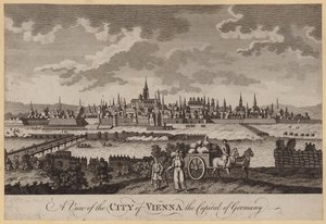 Ansicht der Stadt Wien, der Hauptstadt Deutschlands (Stich) von English School