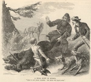Eine Bärenjagd in Russland