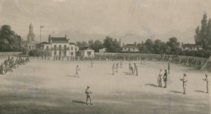 Ein Cricketspiel von English School