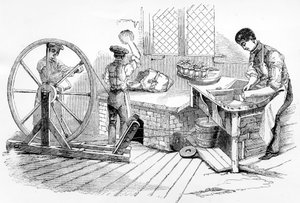 Ein Tag in den Royal Porcelain Works, Worcester, 1843 von English School