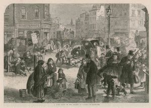 Ein harter Frost in den Straßen von London