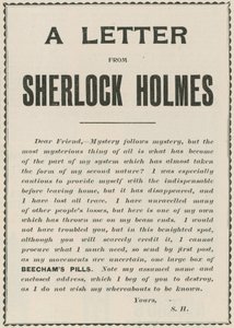 Ein Brief von Sherlock Holmes
