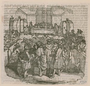 Eine Lotterie; datiert 1750