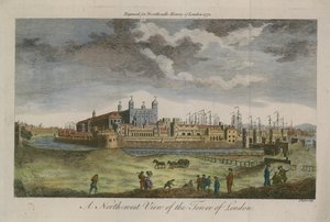 Nordwestansicht des Tower of London von English School