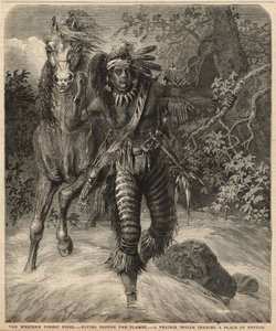 Ein Prärie-Indianer sucht einen Zufluchtsort von English School