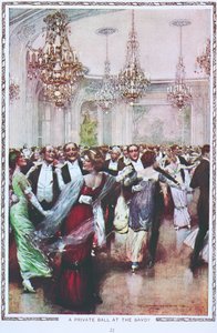 Privatball im Savoy Hotel, London, frühes zwanzigstes Jahrhundert