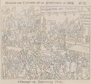 Ein Ausblick auf den Greenwich-Jahrmarkt von English School
