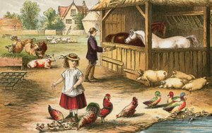 Ein gerechter Mann achtet auf das Leben seines Tieres von English School