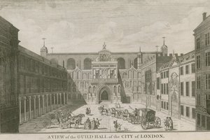Eine Ansicht der Guildhall der Stadt London