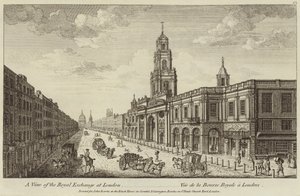 Ansicht der Royal Exchange in London von English School