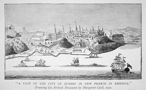 Ansicht der Stadt Quebec in Neufrankreich in Amerika