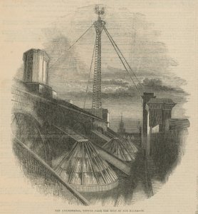 Ein Besuch bei Lloyds - die Versicherung von Schiffen: Das Anemometer, vom Dach der Börse aus gesehen von English School