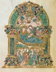 Mariä Himmelfahrt, aus dem Benedictional des St. Aethelwold, Winchester, ca. 980 von English School