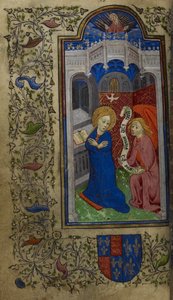 Die Verkündigung, Stundenbuch der Catherine de Valois, c.1420-22 (Pergament)