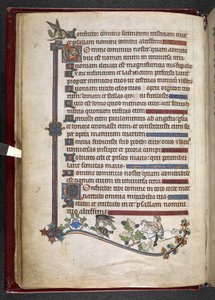 Junge auf Pony mit Falke, der eine Ente jagt, ca. 1284-1316 von English School
