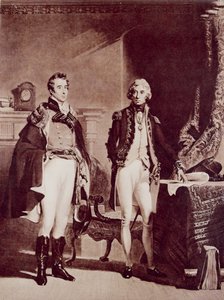 Admiral Nelson (1758-1805) mit Colonel Sir Arthur Wellesley (1769-1852), Herzog von Wellington