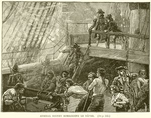 Admiral Rodney bombardiert Le Havre von English School