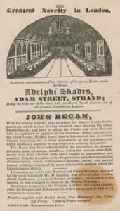 Werbung für Adelphi Shades, Adam Street, Strand