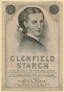 Werbung für Clenfield Starch von English School