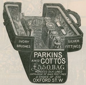 Werbung für Parkins und Cottos Tasche von English School