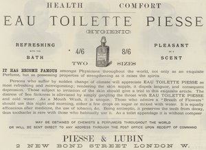 Werbung, Eau Toilette Piesse von English School