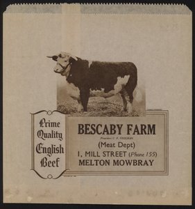 Werbung für Bescaby Farm Beef