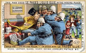 Werbung für Le Pages Flüssigkleber, ca. 1890 von English School
