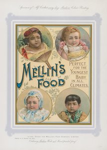 Werbung für Mellins Nahrung für Babys in allen Klimazonen von English School