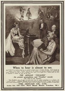 Werbung für das Aeolian Vocalion Grammophon
