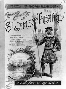 Werbung für das St. James Theatre in London, 1893