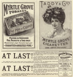 Werbeseite aus The Graphic Christmas Number 1896 von English School