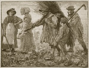 Landarbeiter zur Zeit des ersten Reformparlaments, Illustration aus Cassells Illustrierter Geschichte Englands von English School