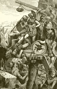 Alexander der Große bei der Belagerung von Tyros von English School