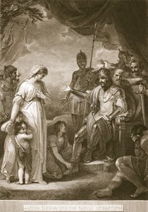 Alfred befreit die Familie von Hastings, Illustration aus David Humes The History of England, veröffentlicht von R. Bowyer, London, 1812 von English School