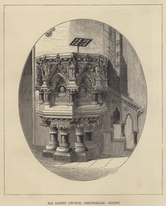 Allerheiligenkirche, Cheltenham, Kanzel (Stich) von English School